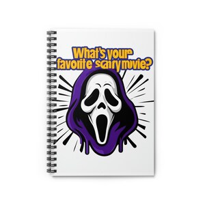 Halloween Notebook - What&#39;s Your Favorite Scary Movie? | Halloween Gift, Horror Lover Journal, Cute Notebook, Movie Lover [...]