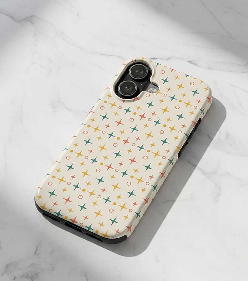 Retro Starburst Phone Case | Mid-Century Modern Atomic Design , iPhone 17 16 15 14 13 12 case, Samsung galaxy case.🎁 Perfect Gift For  Retro & vintage lovers  Mid-century modern decor fans  Friends who love nostalgic, artsy designs retro phone case mid century modern atomic starburst vintage pattern retro aesthetic geometric phone case 1950s design mod phone case retro gift idea mid century style atomic era pattern colorful star case retro home gift retro mod design vintage phone cover