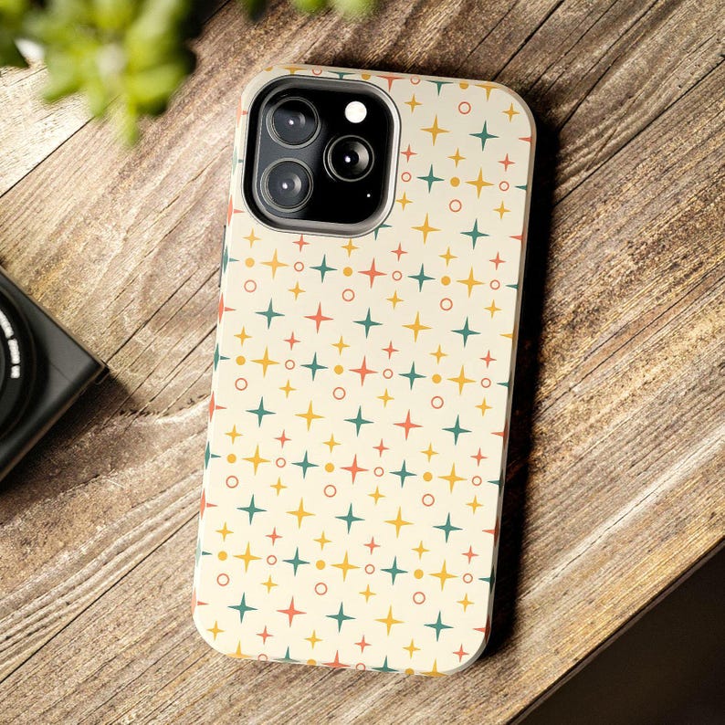 Retro Starburst Phone Case | Mid-Century Modern Atomic Design , iPhone 17 16 15 14 13 12 case, Samsung galaxy case.🎁 Perfect Gift For  Retro & vintage lovers  Mid-century modern decor fans  Friends who love nostalgic, artsy designs retro phone case mid century modern atomic starburst vintage pattern retro aesthetic geometric phone case 1950s design mod phone case retro gift idea mid century style atomic era pattern colorful star case retro home gift retro mod design vintage phone cover