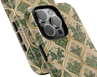 Art Nouveau Floral Tough iPhone Case | Vintage Botanical Design
