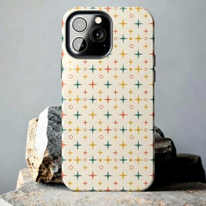 Retro Starburst Phone Case | Mid-Century Modern Atomic Design , iPhone 17 16 15 14 13 12 case, Samsung galaxy case.🎁 Perfect Gift For  Retro & vintage lovers  Mid-century modern decor fans  Friends who love nostalgic, artsy designs retro phone case mid century modern atomic starburst vintage pattern retro aesthetic geometric phone case 1950s design mod phone case retro gift idea mid century style atomic era pattern colorful star case retro home gift retro mod design vintage phone cover