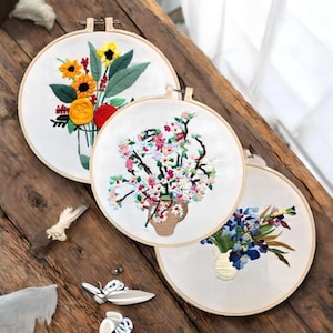 Beginner Embroidery Kit | Learn Embroidery Kit Cross Stitch | Craft Gift Kit | Needlepoint Kit | Creative Gift | Hobby Gift Set