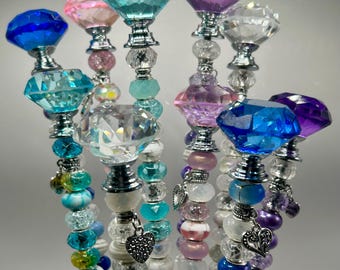 Handmade Garden Wands with Crystal Top