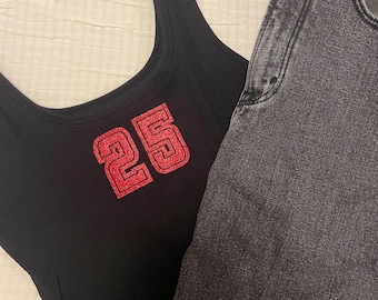 Customizable Gameday Tank Top: Jersey Number - Football Fan Apparel