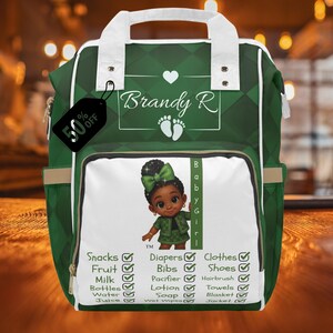 Personalized Diaper Bag - Perfect Gift for New Mom, Gender Reveal, Baby Shower - Multifunctional Diaper Backpack, Mommy Bag, Baby Nursery