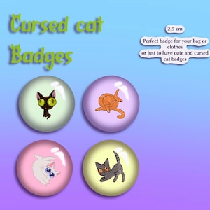 Silly cats mini badges