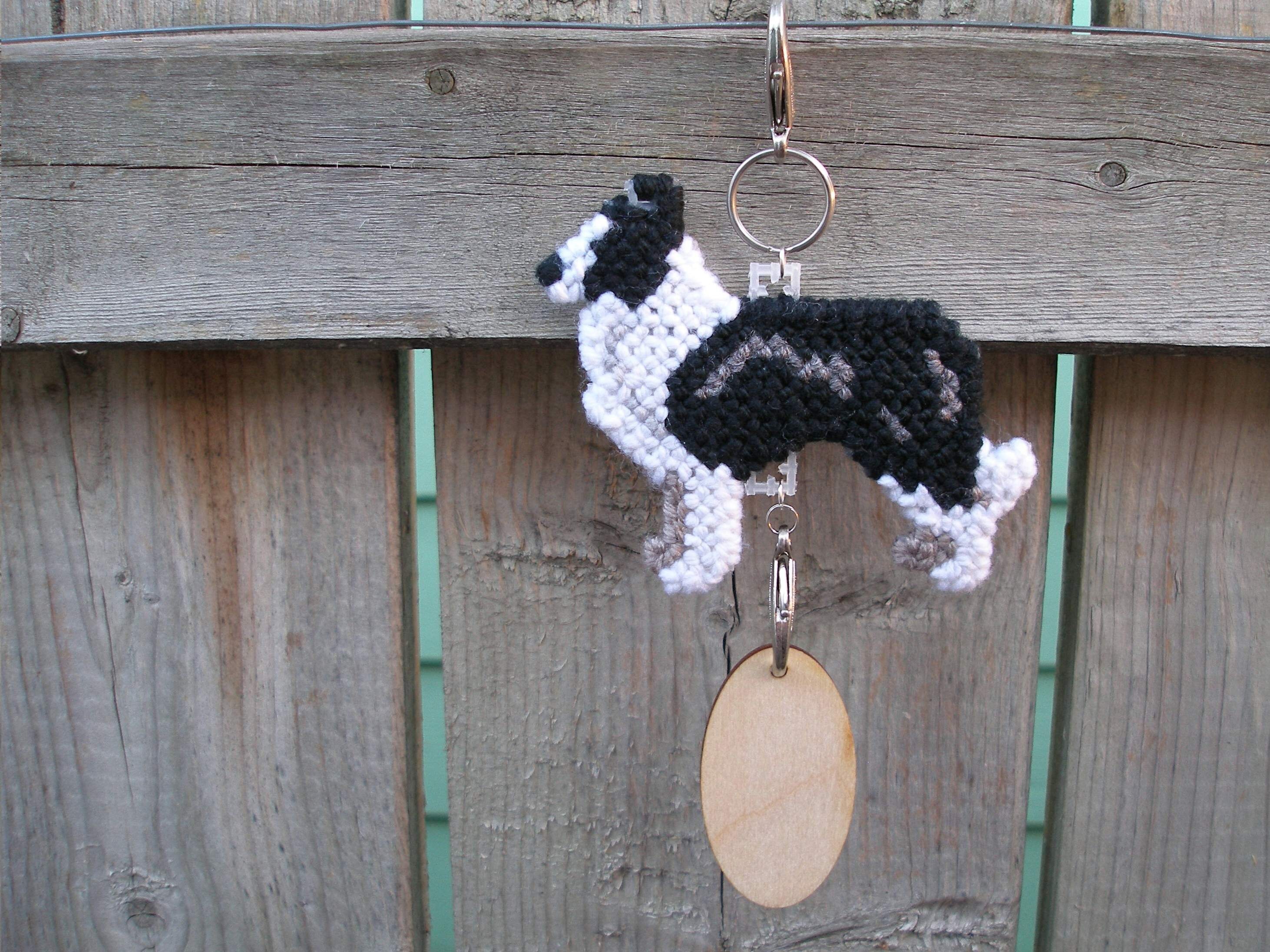 Border Collie crate tag dog kennel art or hang anywhere | Etsy