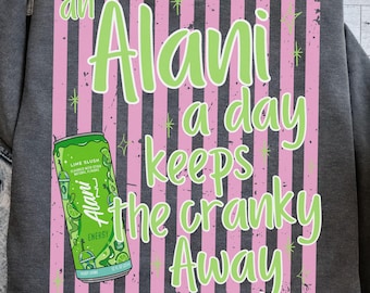 Alani a Day Keeps the Cranky Away Png, Alani Png, Trendy Summer Design, Beach Vacation Shirt Png, Preppy Stripe Graphic, Digital Download