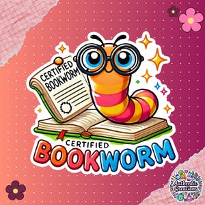 Sticker amateur de livres drôle - Sticker vinyle rat de bibliothèque ringard mignon - Sticker imperméable pour ordinateur portable - cadeau lecteur - agenda et autocollant bouteille d'eau