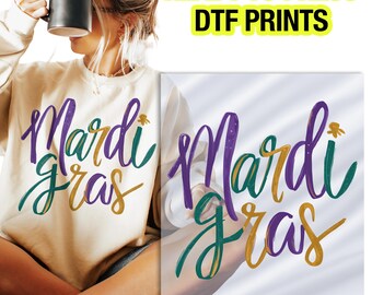 Mardi Gras DTF Transfer, Mardi Gras Iron-On Design, Ready-to-Press, Mardi Gras DTF Heat Transfer
