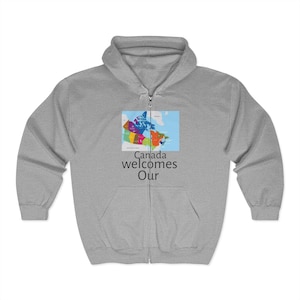 Canada verwelkomt unisex hoodie met rits, gezellig sweatshirt voor reizigers, ideaal voor Canada Day, warm cadeau voor liefhebbers van geografie, leuke vakantie