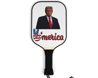 Patriotic Pickleball Kit - USA Theme Paddles Set with Balls, Perfect for Sports Lovers, Gifts for Pickleball Players, 4th of July Fun