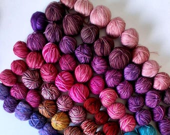Hand Dyed Mini Skein Set 1.5kg Gradient Wool Yarn Bundle, Knitting Crochet Blanket Yarn