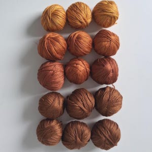 Kaschmir-Miniknäuel-Garnset | Handgefärbtes Kaschmirgarn | Farbverlaufsgarn | Luxusgarn | Weiches Strickgarn