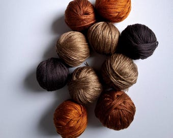 Hand Dyed Cashmere Silk Mini Skein Set, Luxury Natural Fiber Yarn, 20g Mini Balls, Soft Yarn for Knitting & Crochet