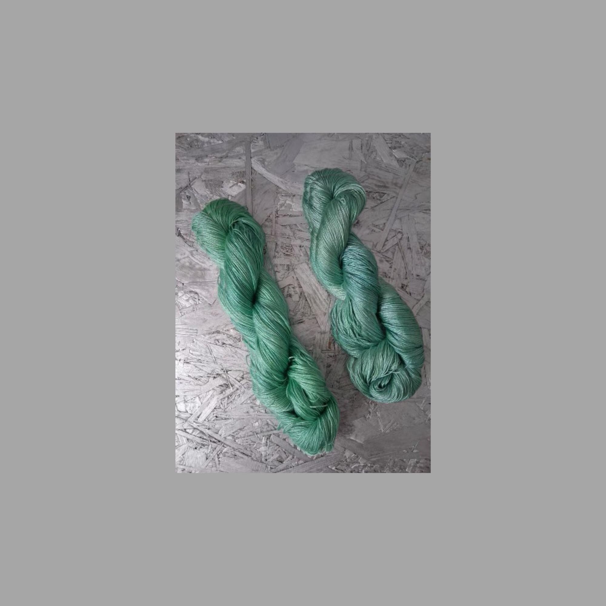 Hand Dyed Tencel Yarn – Light Mint Green – 100g Skein – Vegan Silk
