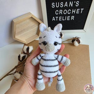 Finished Zebra Amigurumi – Cute Safari Animal – Handmade Crochet Toy