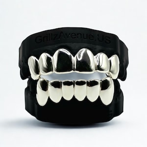 Custom FIT Grillz Plain Jane Solid (925 Sterling Silver/Free Shipping/ Free Mold Kit)