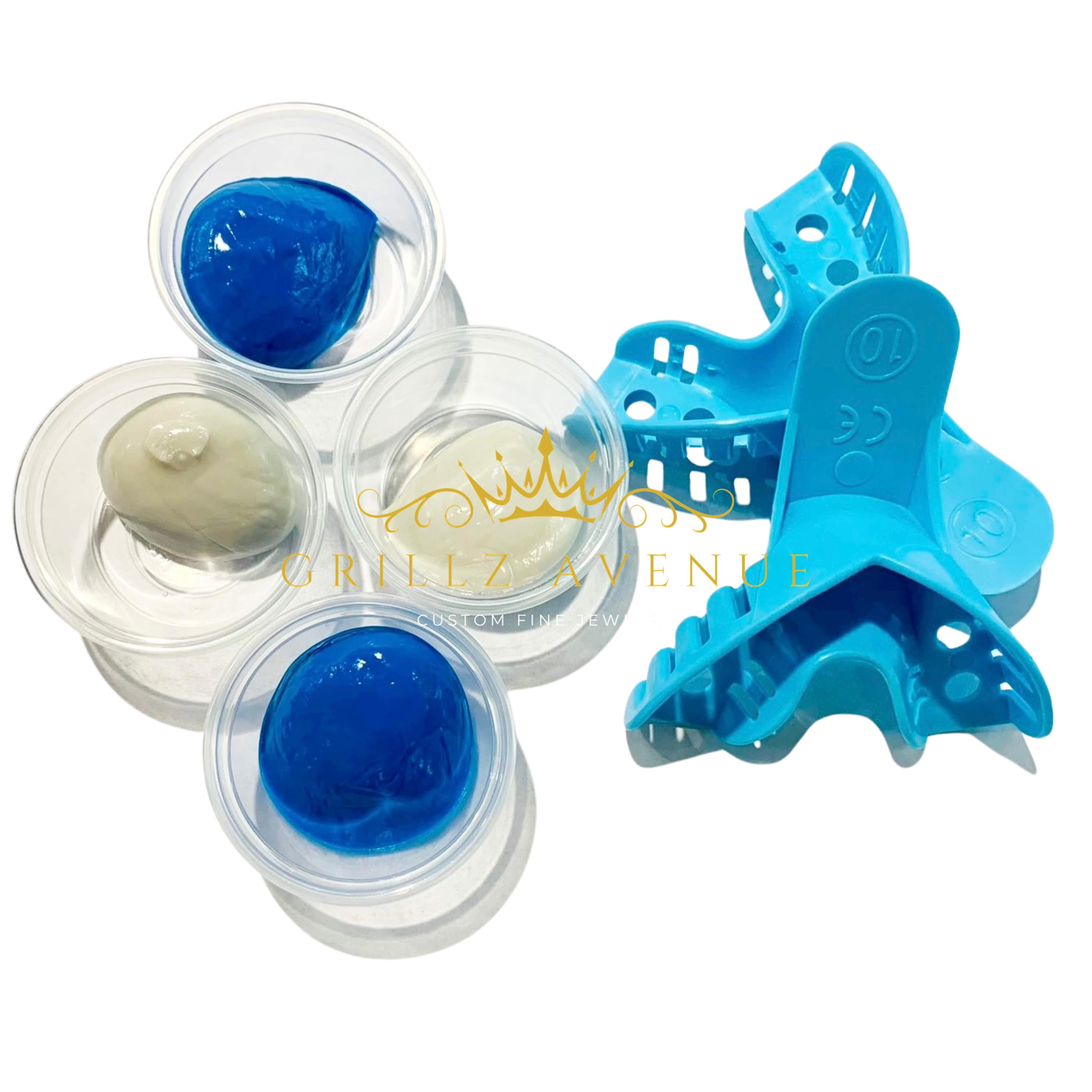 Kit Per Impronte Dentali Grillz – Stampo In Silicone Blu, Per Denti, Marca Impressions, Made In China