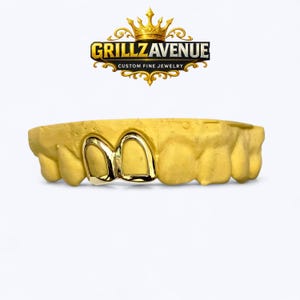 Custom Fit 2pcs Open Face Grillz (925 Sterling Silver/Free Mold Kit)