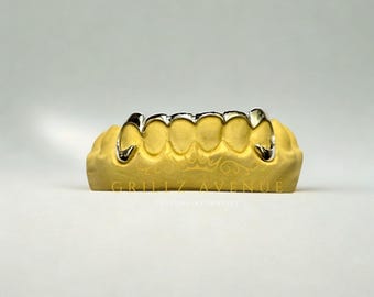 Custom FIT Grillz Curved Front Bar (925 Sterling Silver/Free Shipping/ Free Mold Kit)