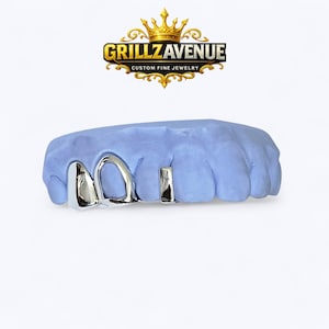 Custom Fit 3pcs Gap Filler Grillz (925 Sterling Silver/Free Mold Kit)