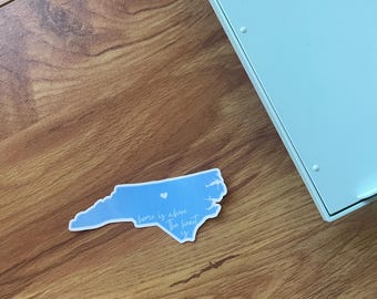 North Carolina Sticker: Home is Where the Heart Is (Chapel Hill)