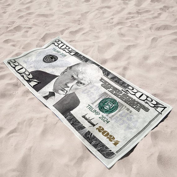 Trump Money Beach Towel: Patriotic Conservative Gift
