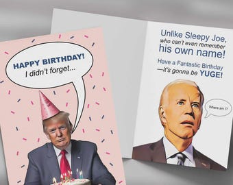 Funny Trump Birthday Card: Conservative Political Humor, MAGA Gift