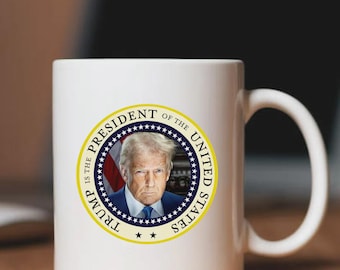 Trump Portrait Coffee Mug: Patriotic Gift for Conservatives - 11oz Ceramic