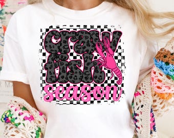 Crawfish Season Preppy PNG, Funny Sublimation Design (Digital Download)