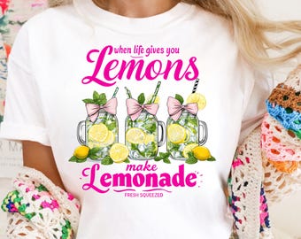 Coquette Lemonade T-shirt Design, Retro Lemon Png (Digital Download)