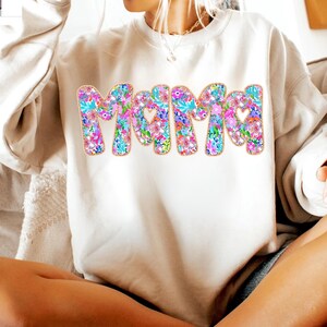 Floral Mama PNG, Preppy Mama Png, Mama Flower Png, Retro Mama Png, Mothers day png, Mama png, Mom png, Gift for mama png, Coquette Bow png