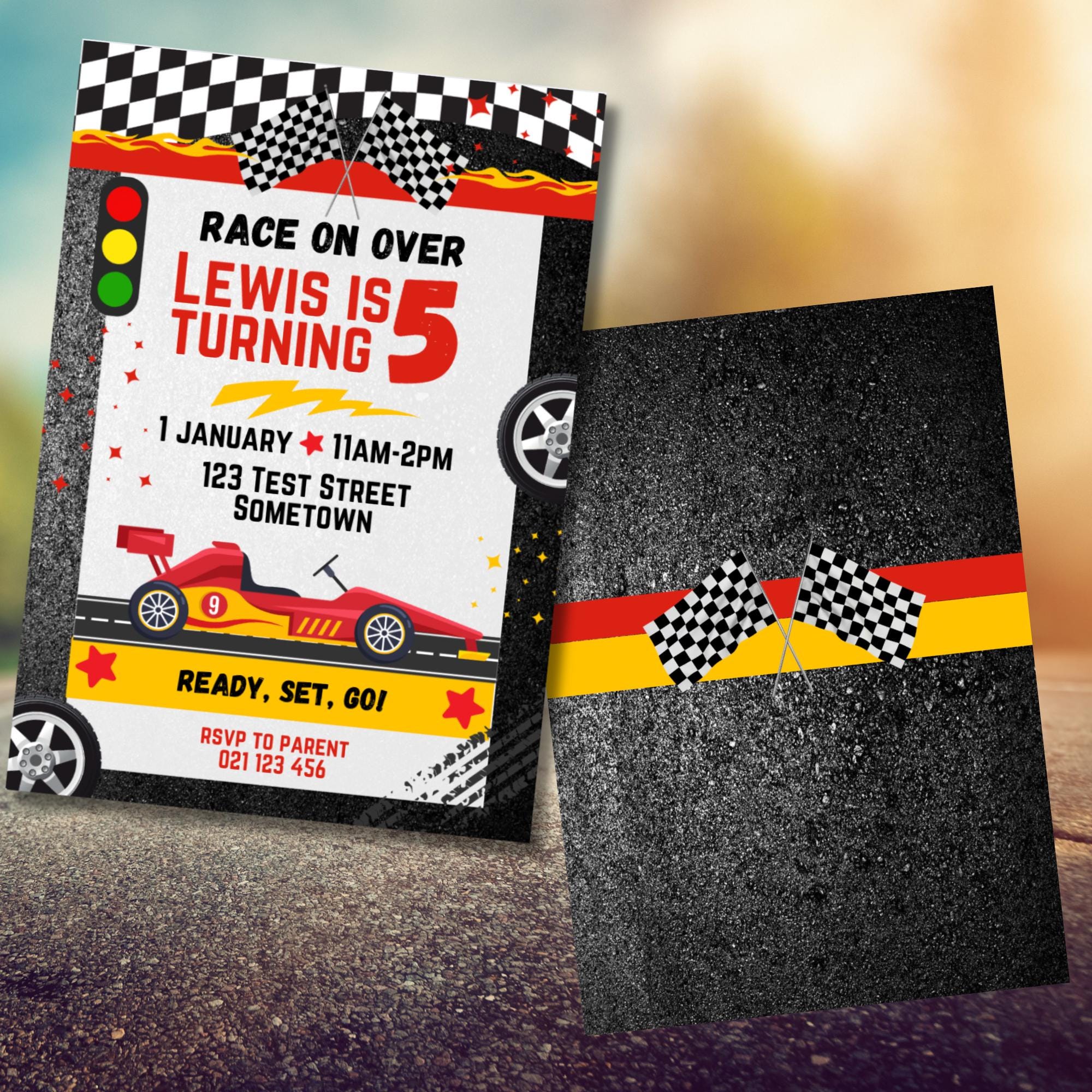 Invitations In Racing Example Race Car Party Invite, Two Fast Birthday Invitation, Canva Template ...