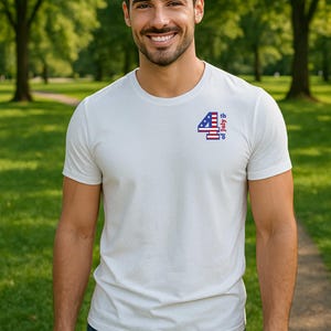 Independence Day Tee, Unisex Tee, 4th of July Shirt, Patriotic Graphic Tee, Independence Day Gift, Retro 4th of July, Red White and Blue