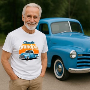 Classic Grandpa Graphic Tee, Funny Grandpa Shirt, Gift for Dad, Gift for Grandpa, Vintage Car Lovers, Fathers Day Gift, New Grandpa Gift