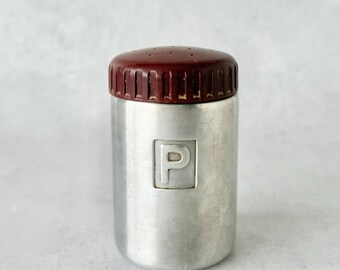 1940s Turner Specialty Aluminum Pepper Shaker | Houston Texas Mid-Century Piece