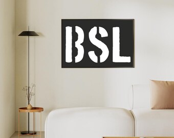 BSL – Basel Airport Code Typography Print