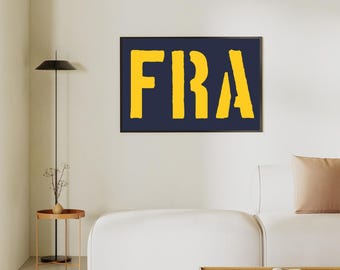 FRA – Frankfurt Airport Code Typography Print