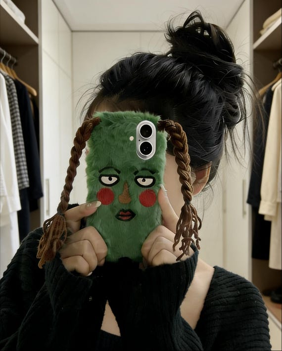 Plush Silicone Phone Case - Shockproof Scratch/Drop-Resistant | Cover for Home/Office/Campus (Housewives/Office Workers/Students)