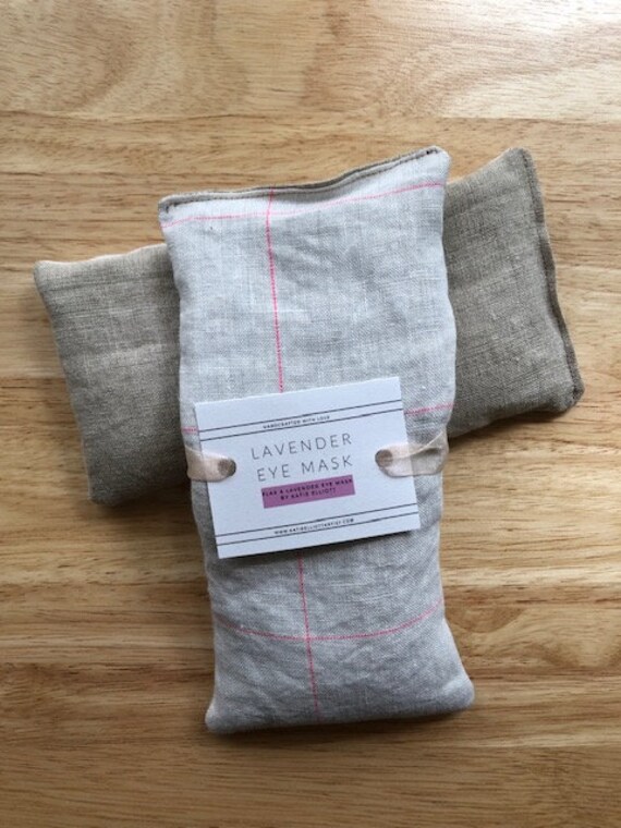Linen Lavender Eye Pillow With Flax Seed Aromatherapy Yoga Etsy