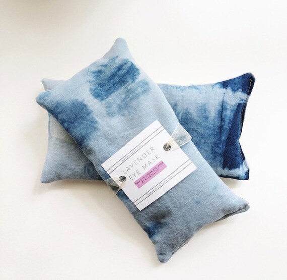 Shibori Lavender Eye Pillow with Flax Eye pillow cover | Etsy