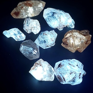 UV Reactive Firefly Quartz: Raw Petroleum Crystal Points, Fluorescent Inclusions