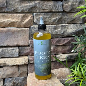 Foggy Fern Nourishing Body Oil - 12oz | Avocado, Coconut, Olive, Sweet Almond & Safflower Oils  with Vitamin E