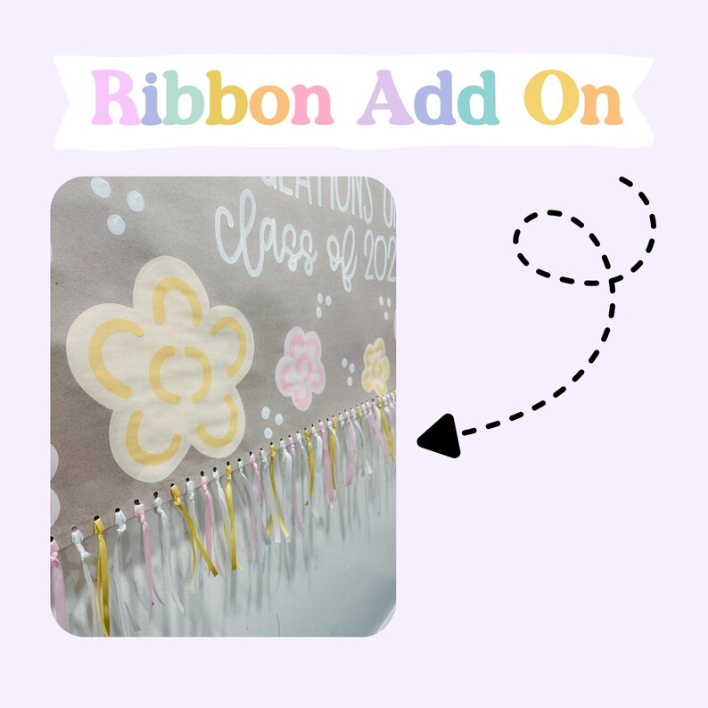 Hand Painted Graduation Banner | Floral Graduation Signs image 3