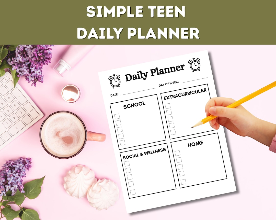 Simple Teen Planner | School Organizer | Student Organization for Teens ...