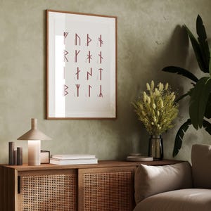 Futhark Runes Poster (Unframed) – Viking Age Runic Alphabet | Nordic Decor | Scandinavian Wall Art