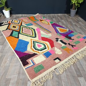 Colorful Handmade Wool Moroccan Berber Rug, Zana Rug Home Decor image 4