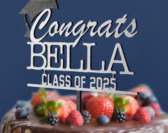 Personalized Graduation Cake Topper: Class of 2026, Custom Party Decor