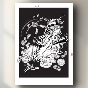 Kung Fu Burger (Hardcover Poster) (out of stock)